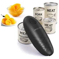 Abrelatas Eléctrico Portátil Circle Joy Negro Con Corte Seguro Para Cocina
