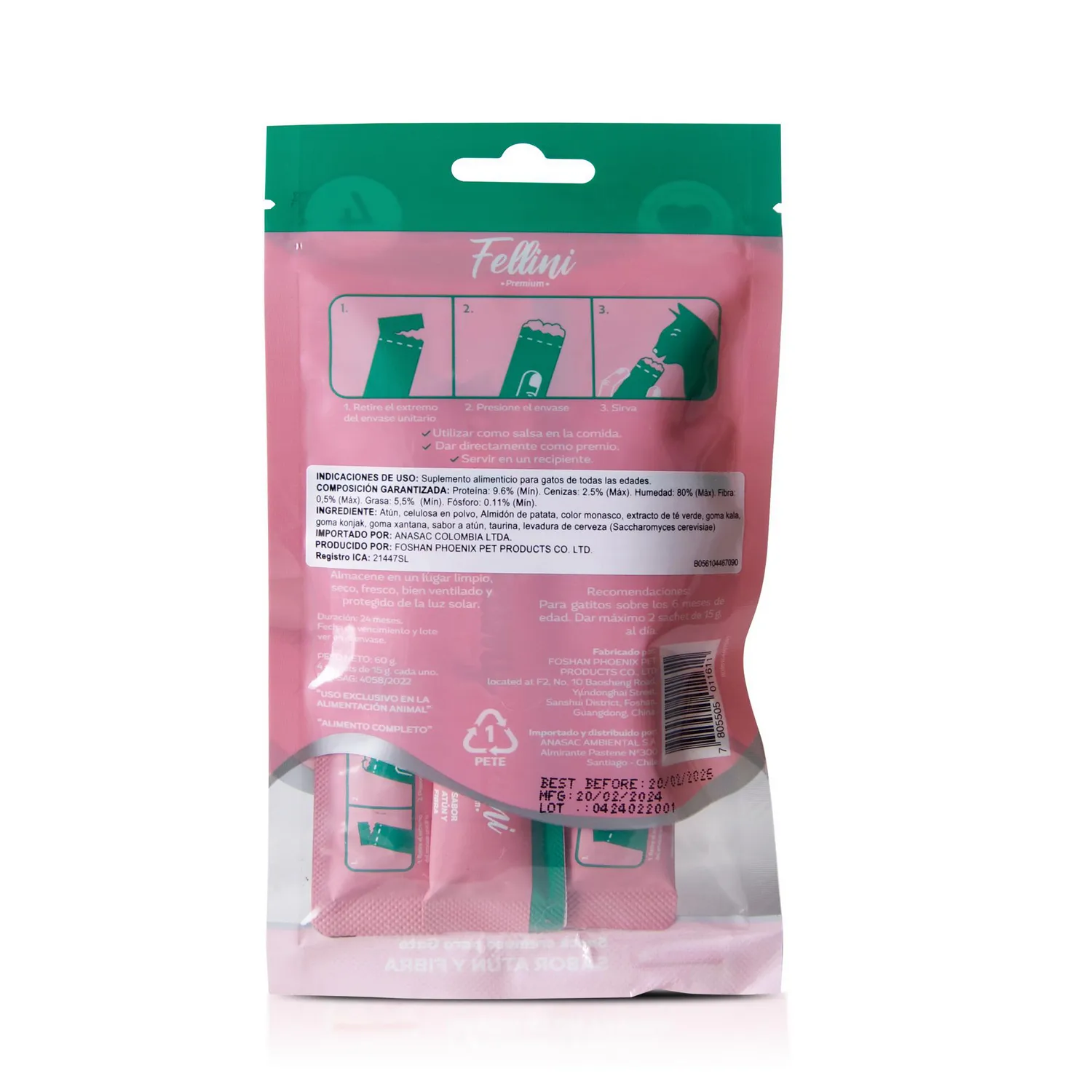 Snack Para Gato Húmedo Creamy Hairball X 4 Unidades