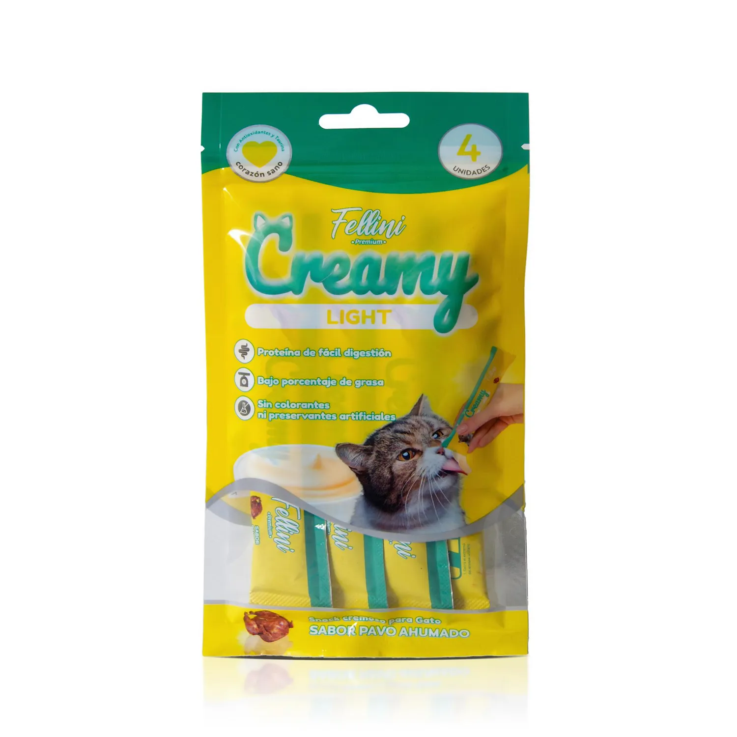 Snack Para Gato Húmedo Creamy Light X 4 Unidades