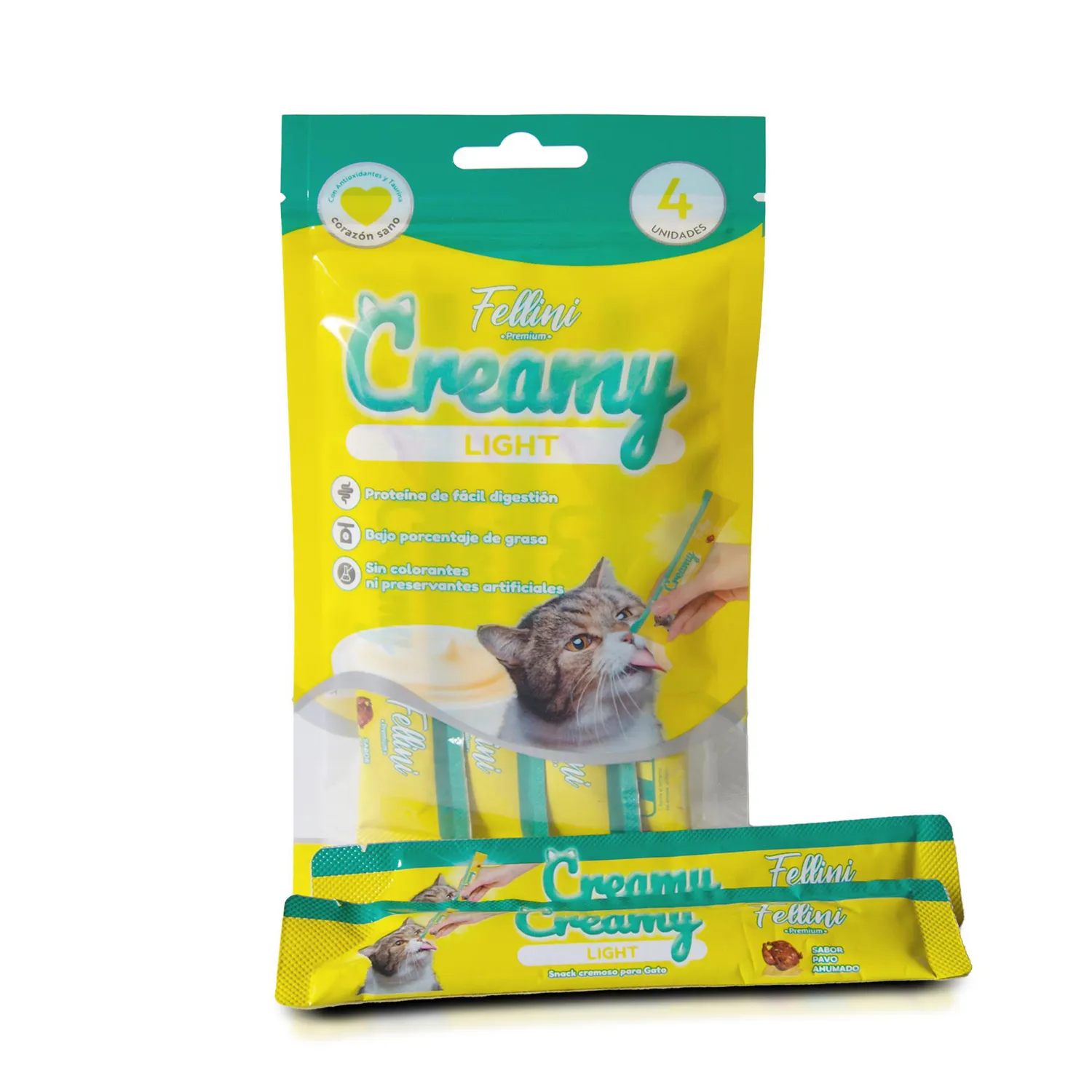 Snack Para Gato Húmedo Creamy Light X 4 Unidades 3