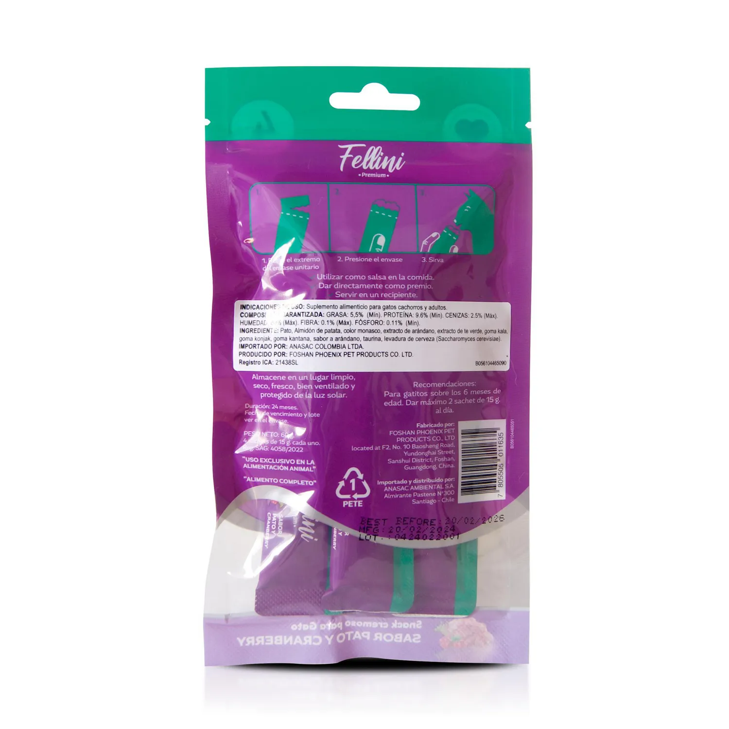 Snack Para Gato Húmedo Creamy Urinary X 4 Unidades
