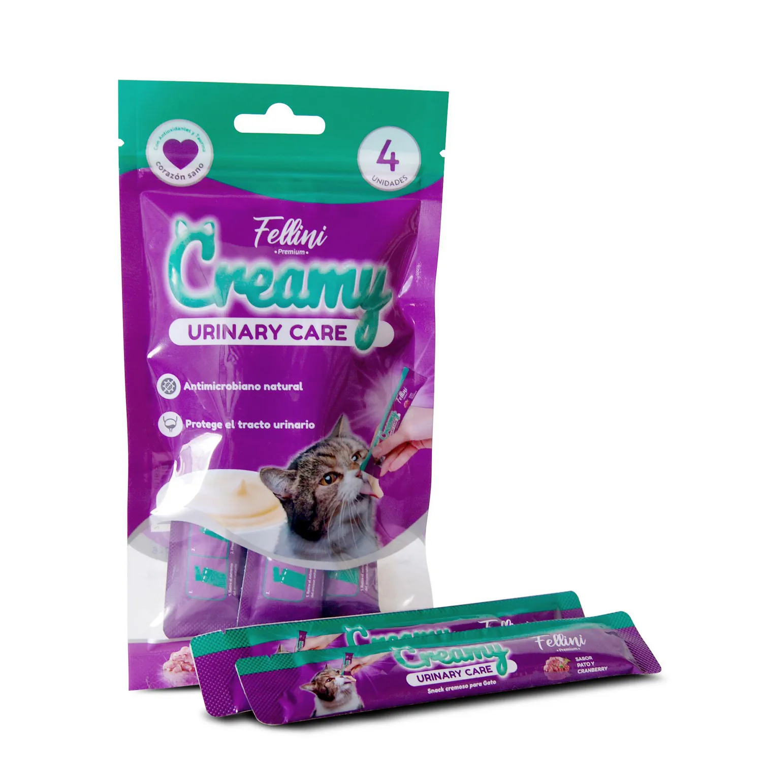 Snack Para Gato Húmedo Creamy Urinary X 4 Unidades 3