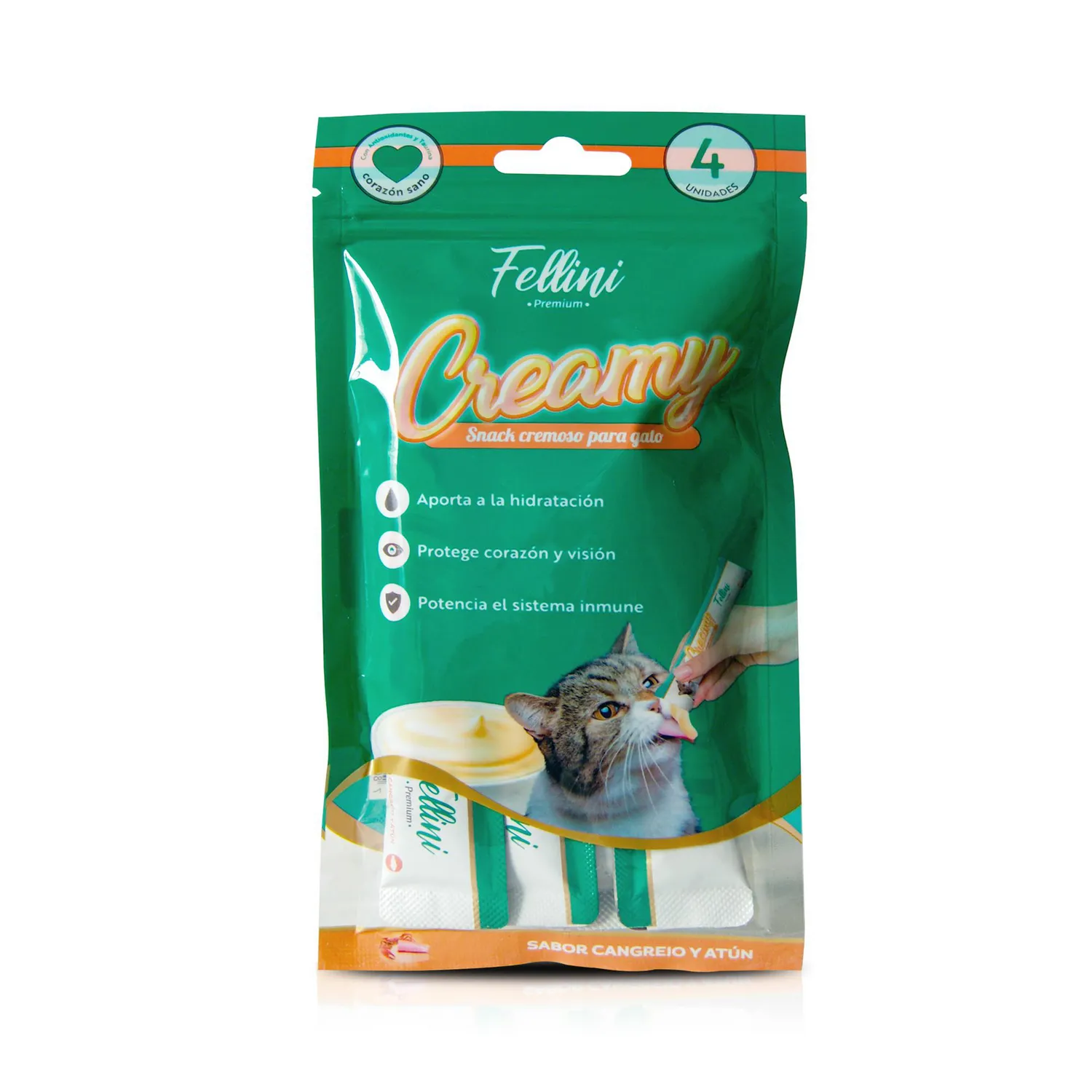 Snack Para Gato Húmedo Creamy Original X 4 Unidades