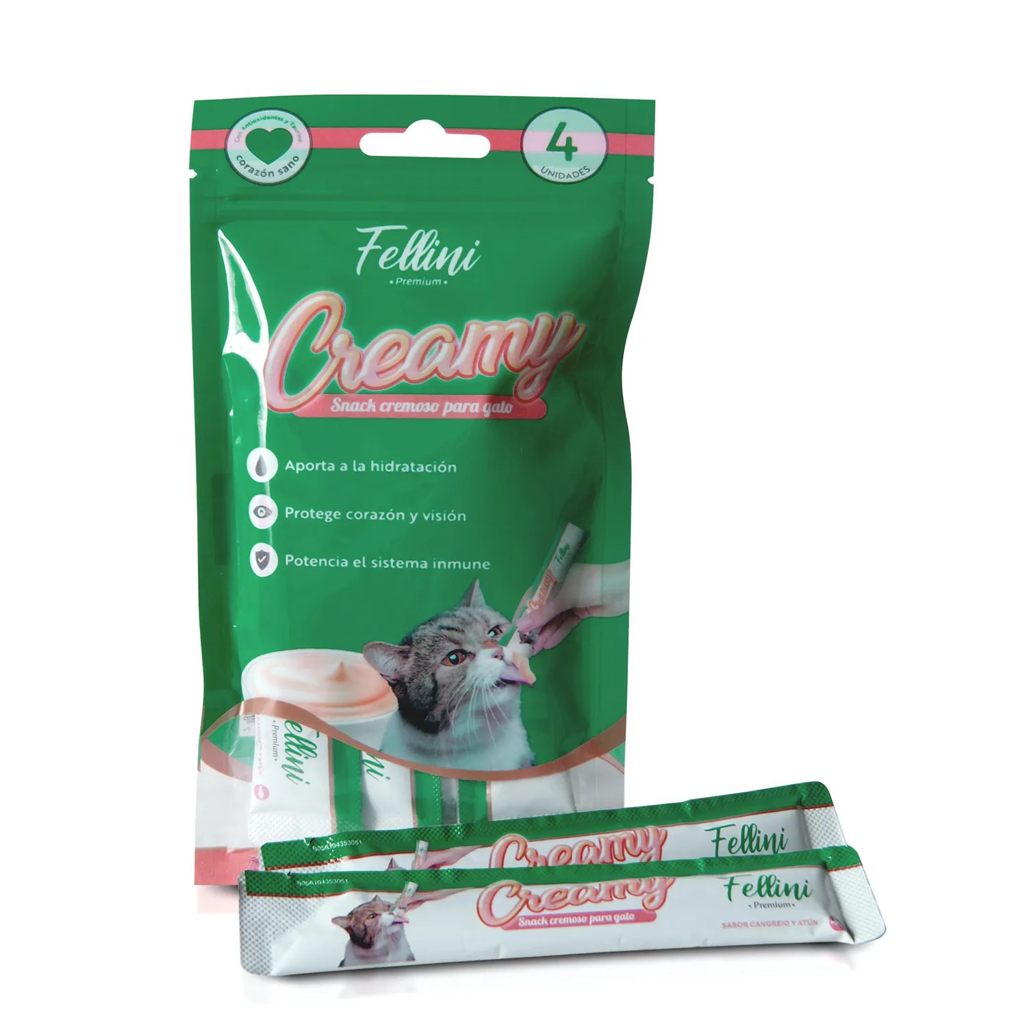 Snack Para Gato Húmedo Creamy Original X 4 Unidades 3