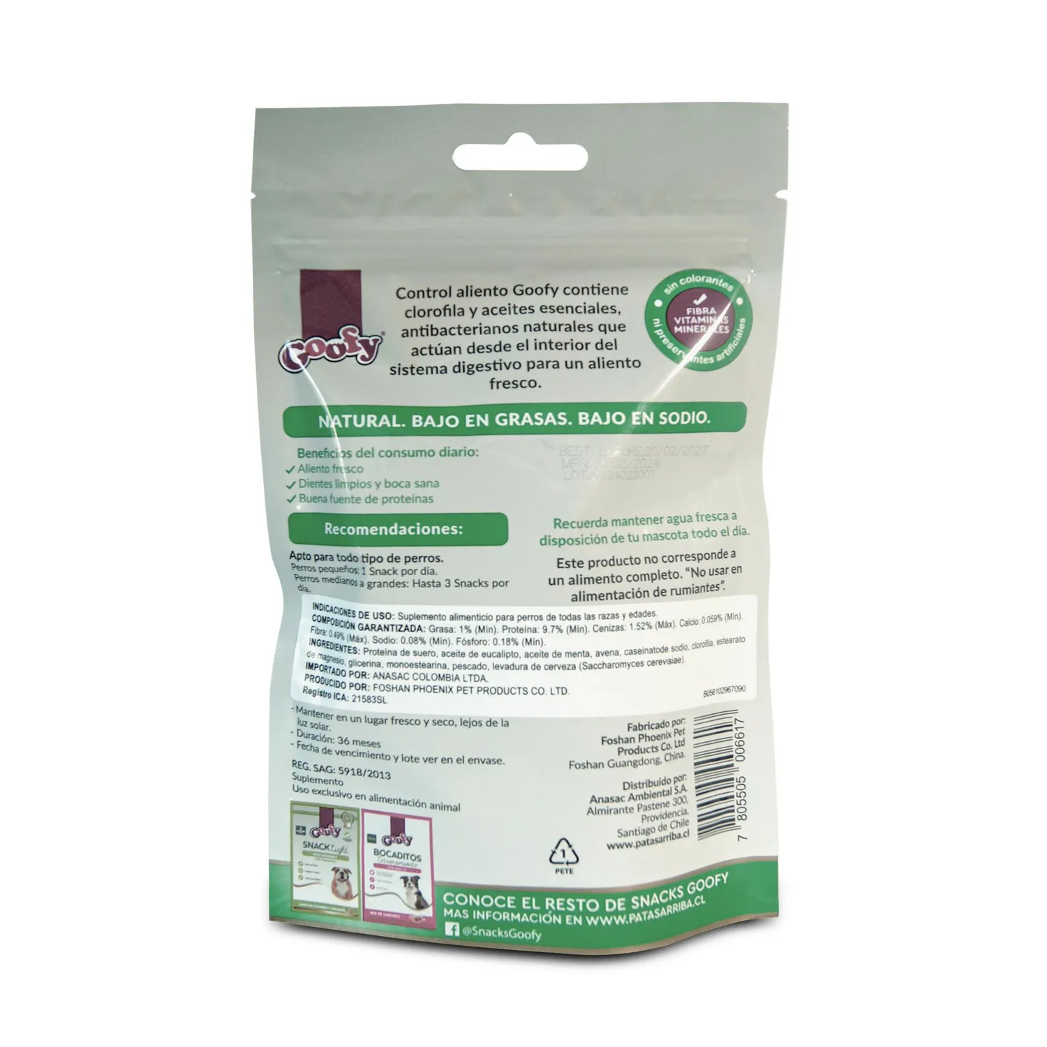 Snack Para Perro Control Aliento X 90 Gramos