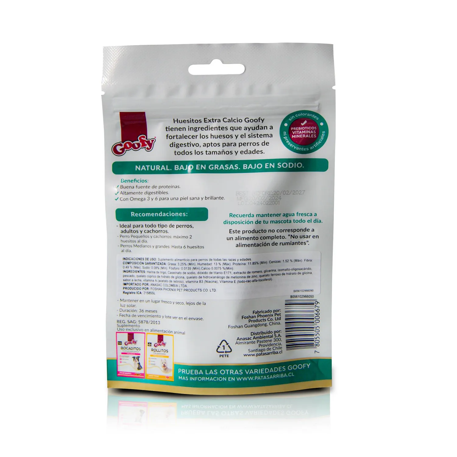 Snack Para Perro Huesito Extracalcio X 40 Gramos