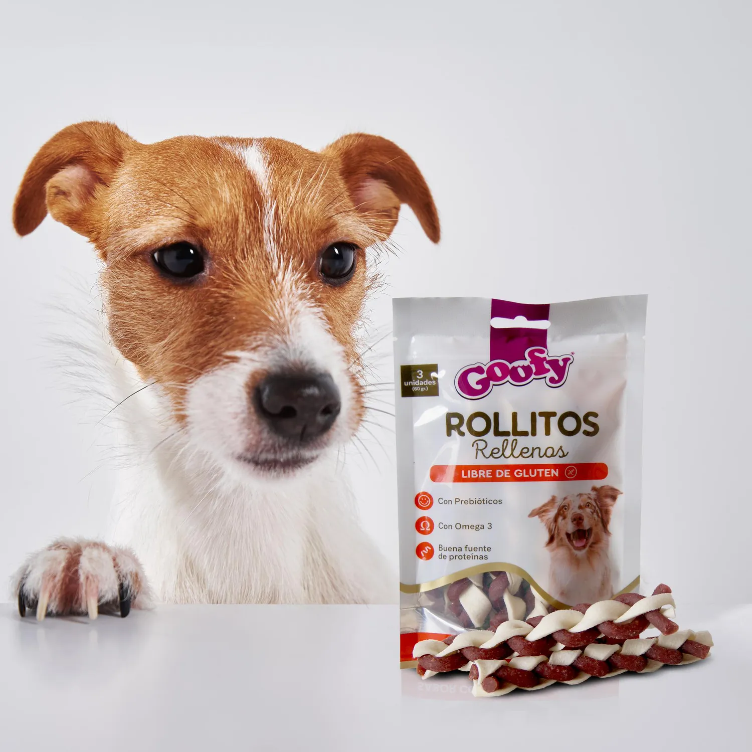 Snack Para Perro Rollitos Rellenos X 60 Gramos 4