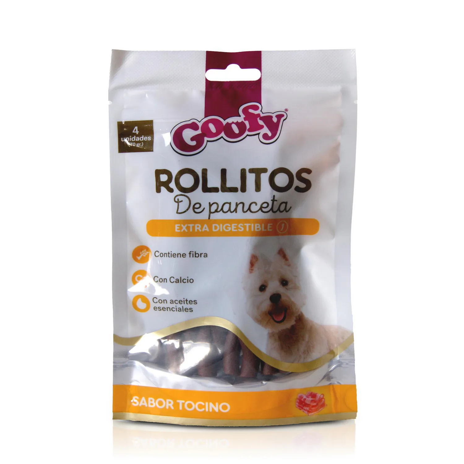 Snack Para Perro Rollitos Panceta X 70 Gramos