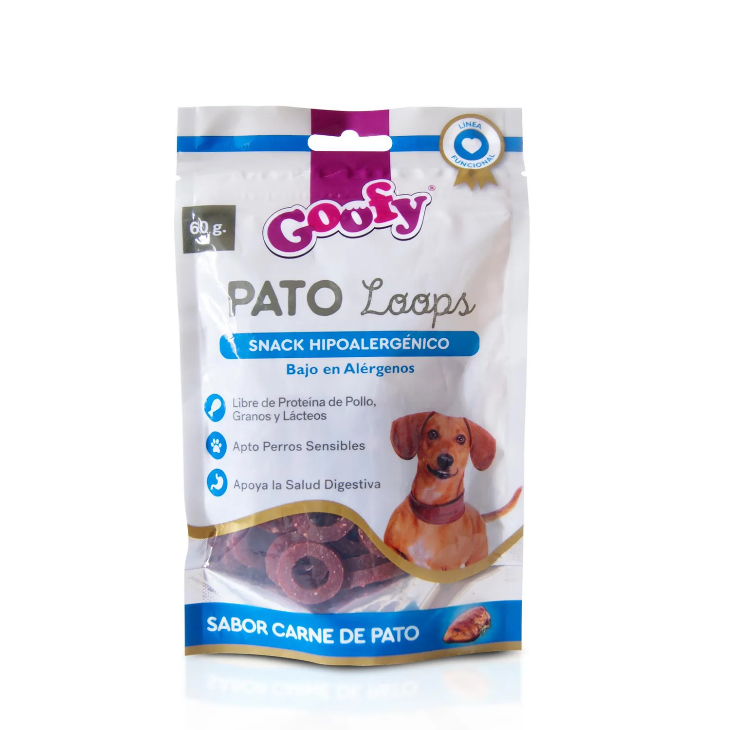 Snack Para Perro Pato Loops X 60 Gramos