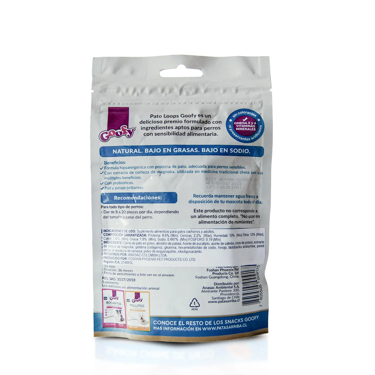 Snack Para Perro Pato Loops X 60 Gramos