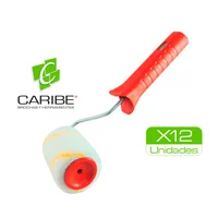 Rodillo Antigota 3" Franja Amarilla Fijo X 12 Unidades Caribe