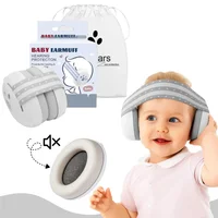 Protectores Auditivos para Bebé Antiruido Baby Earmuff Banda Ajustable Gris