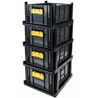 Estantería Plástica Modular con Canastilla Cerrada Set X 4 Unidades