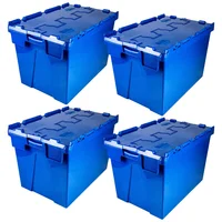 Caja de Seguridad Plástica 60X40X40cm con Tapa Abisagrada Set X 4 Unidades