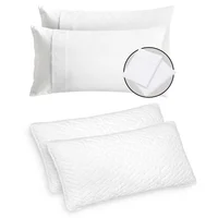 Combo X4: Almohadas + Fundas Algodón Xl 90X50
