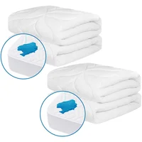 Set X2 Protectores Colchón Sencillo Antifluido Microfibra