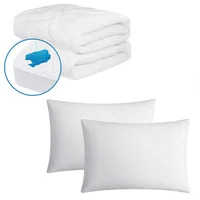 Combo Cama Sencilla: Protector Colchón +2 Almohadas Hotelera