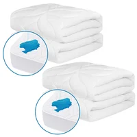 Set X2 Protectores Colchón Semidoble Antifluido Microfibra