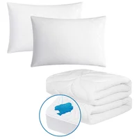 Combo Cama Semidoble: Protector Colchón +2 Almohada Hotelera