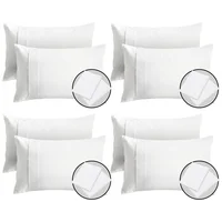 Fundas de Almohadas 180 Hilos Blancas Algodón 70X50 Set X 8 Unidades
