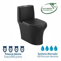 Sanitario One Piece Solare Single Negro Mate Corona