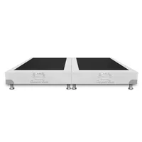 Base Boston Dividida Elegant 120x190 Blanco Ecocuero