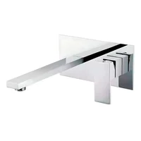 Grifería Mezclador Pared Monocontrol Pico Cuadrado Consumo 10.5 l/min