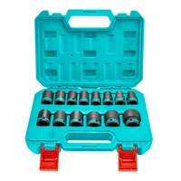 Juego de Copas de Impacto Cortos 14 Piezas Cdt 1/2" 6 Puntos 10-27mm Cr-mo Total Tools Thistd12141