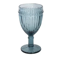 Set x6 Copas Vino Agua Azul 11 Oz