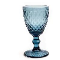 Set x6 Copas Vino Agua Barroco 11 Onz Azul