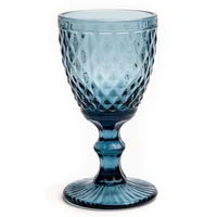 Set x6 Copas Vino Agua Barroco 8 Onz Azul