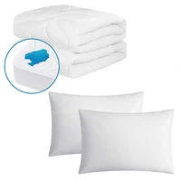 Combo Cama King: Protector Colchón + 2 Almohadas Hotelera