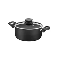 Olla Tramontina Paris En Aluminio Con Antiadherente Negro 24cm 4.9l