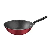 Wok Tramontina Loreto En Aluminio Con Antiadherente Rojo 28 cm 3.6l
