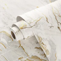 Papel Adhesivo De Mármol Beige Con Detalles Dorados Autoadhesivo Impermeable Para Decoración