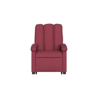Kelly Clarkson Home Sillón Reclinable de Masaje Tapizado en Tela Vino Tinto Disenos Ebern