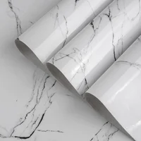Papel Tapiz Autoadhesivo De Vinilo Diseño Mármol Blanco Impermeable