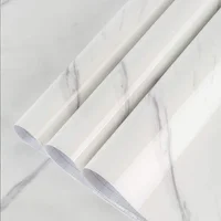 Papel Adhesivo De Mármol Blanco Extra Grande Impermeable Para Encimeras
