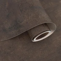 Papel Tapiz Autoadhesivo De Hormigón Marrón Impermeable Para Decoración Industrial