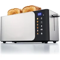 Tostadora Digital Elite Gourmet 4 Rebanadas Acero Inoxidable Pantalla LED