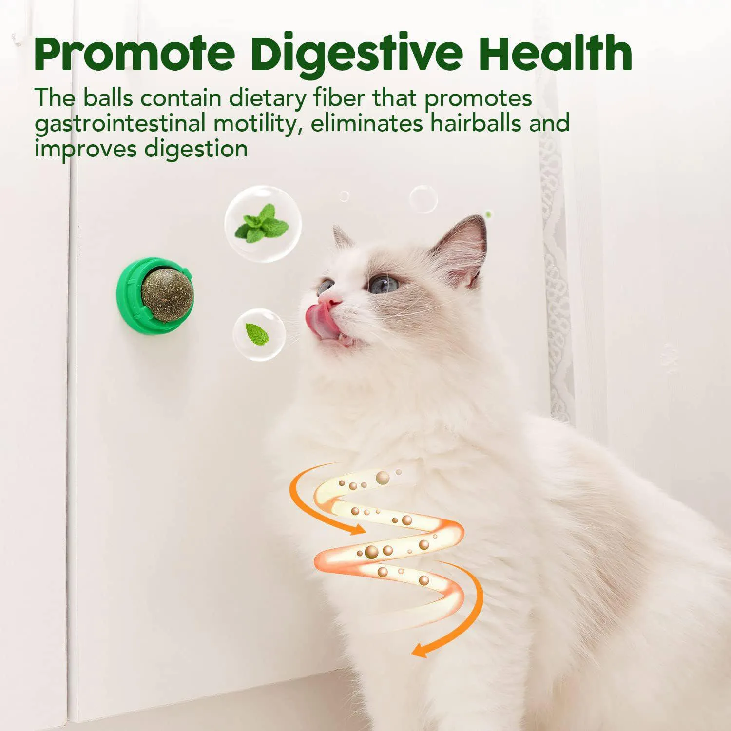 Pelotas De Hierba Gatera Para Gatos Con Adhesivo Giratorio Y Limpieza Dental 4
