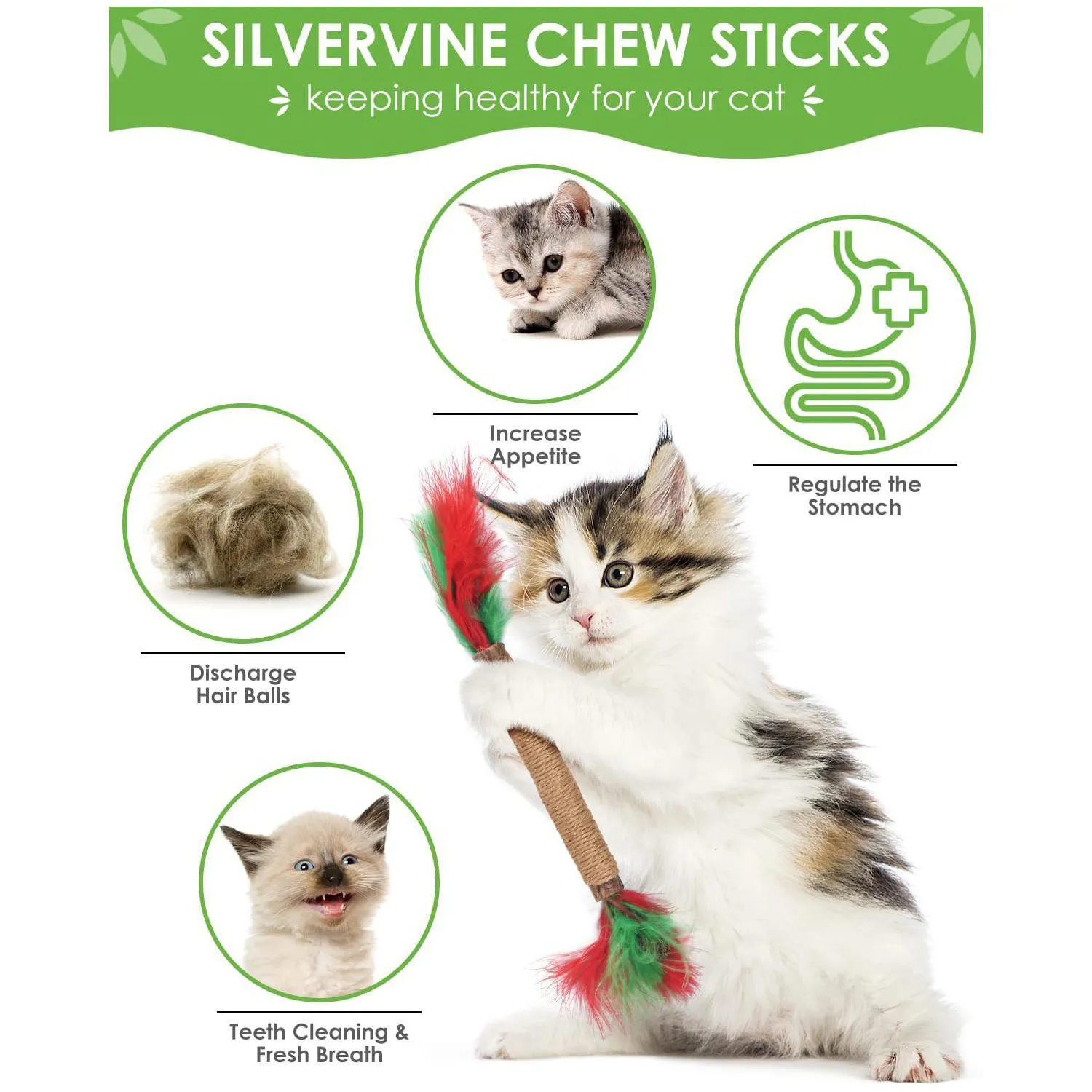 Palitos Masticables Para Gatos Tindtop Silvervine Con Hierba Gatera Natural
