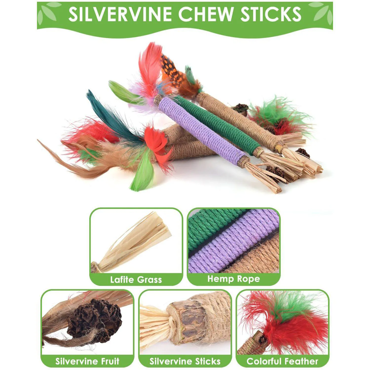 Palitos Masticables Para Gatos Tindtop Silvervine Con Hierba Gatera Natural 3