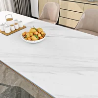 Papel Adhesivo Livelynine Mármol Carrara Blanco Impermeable Para Encimeras y Paredes