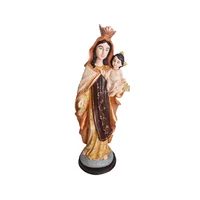 Figura Vírgen Del Carmen Gold 38Cm Resina Hecho A Mano