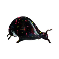 Figura Toro De Lidia Black & Color Moderno 36Cm Resina Hecho A Mano