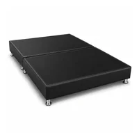 Base Cama Sommier Dividida 200x200 Negro Microfibra