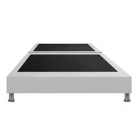 Base Cama Sommier Dividida 140x190 Blanco Microfibra