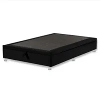 Base Cama Baul Hidraúlica 100x190 Negro Ecocuero