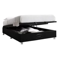 Base Cama Baul Hidraúlica 90x190 Negro Microfibra